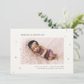 Faire-part Bébé Photo de naissance des étoiles mignonnes (Debout devant)