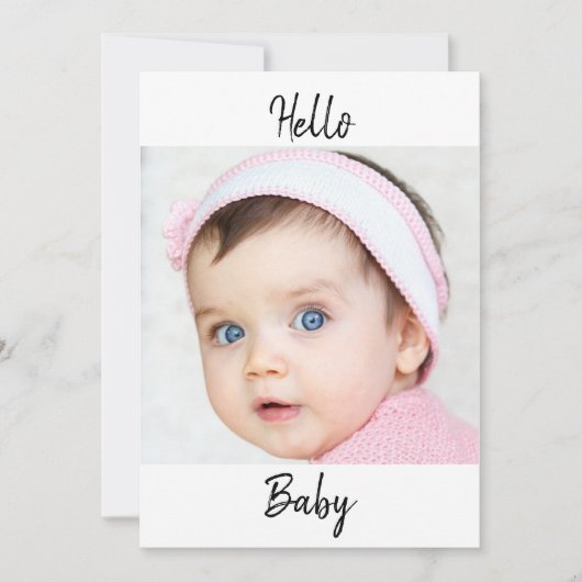 Faire-part bébé photo x2 Modern Chic (Devant)