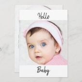 Faire-part bébé photo x2 Modern Chic (Devant / Derrière)