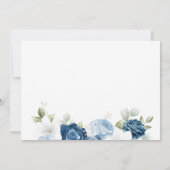 Faire-part Bébé Reveal Dusty Bleu Floral Grossesse botanique (Dos)