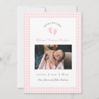Bébé rose mignon empreintes de filles Photo Naissa