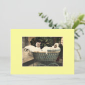 Faire-part bébé Twin vintage (Debout devant)