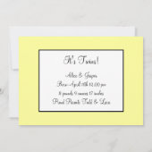 Faire-part bébé Twin vintage (Dos)