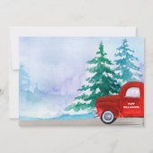 Faire-part Bébé Ultrasound Photo Camion de Noël Rouge (Dos)