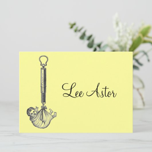 Faire-part bébé vintage (Debout devant)