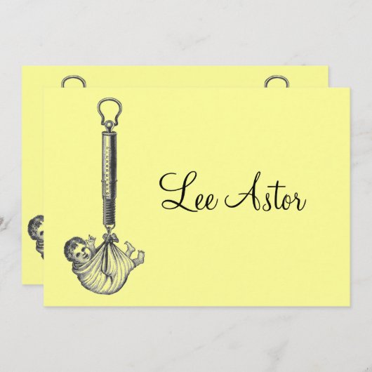 Faire-part bébé vintage (Devant / Derrière)