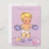 Faire-part bébé vintage (Devant)