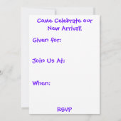 Faire-part bébé vintage (Dos)