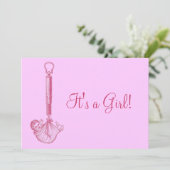 Faire-part bébé vintage (Debout devant)