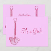 Faire-part bébé vintage (Devant / Derrière)