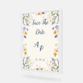 Faire-Part Beige Fleur pour Mariage (Angle)