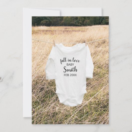 Faire-part Belle Chute En Amour Automne Photo Grossesse (Devant)