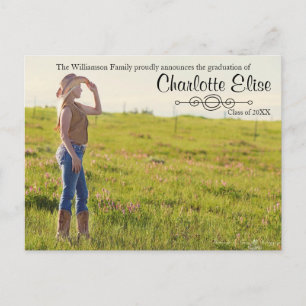 Faire-part Belle photo avec fioriture - Carte postale de remi
