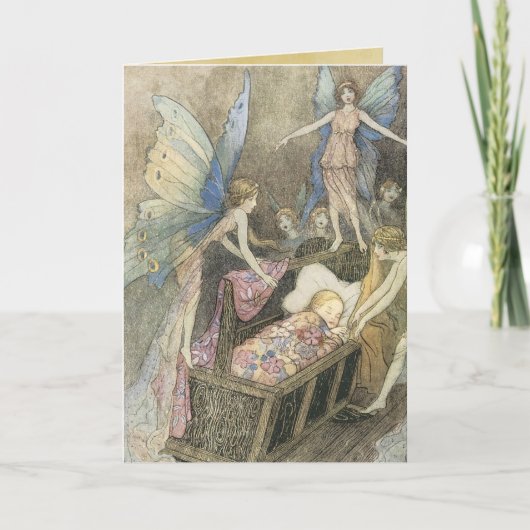 Faire-part Bénédictions de féerie sur votre nouveau bébé (Devant)