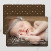 Faire-part BÉNÉFICIE D'Annonces De Naissance Moderne (Devant / Derrière)