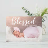 Faire-part Béni d'être une bénédiction pour la naissance d'un (Debout devant)
