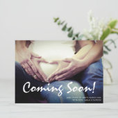 Faire-part Bientôt Grossesse bébé (Debout devant)