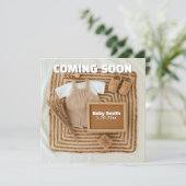 Faire-part Bientôt, Grossesse Neutre Sur Les Médias Sociaux (Debout devant)