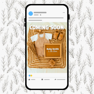 Faire-part Bientôt, Grossesse Neutre Sur Les Médias Sociaux