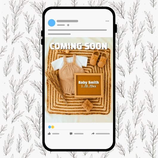 Faire-part Bientôt, Grossesse Neutre Sur Les Médias Sociaux
