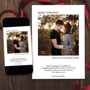 Faire-part Bientôt la famille de trois Grossesse minime de ph