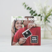 Faire-part Bientôt, les médias sociaux Couple Ultrasound (Debout devant)