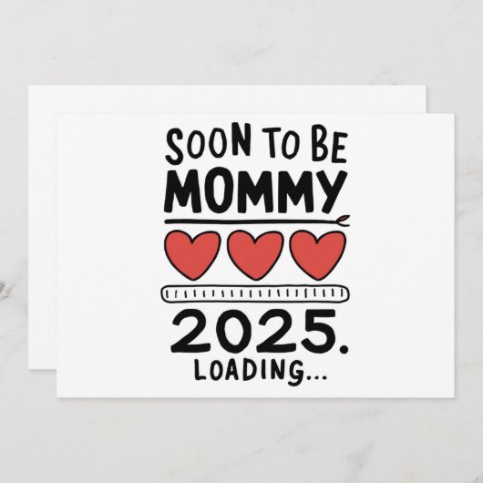 Faire-part Bientôt Maman 2025 Maman en route Promue Maman (Devant / Derrière)