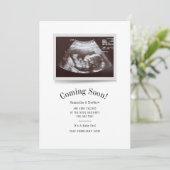 Faire-part Bientôt Ultrasound Photo Grossesse (Debout devant)