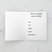 Faire-part bienvenu de bébé (Intérieur)