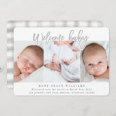 FAIRE-PART BIENVENUE BÉBÉ (Devant / Derrière)