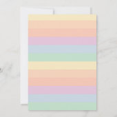 Faire-part Bienvenue Bébé élégant Pastel Rainbow Photo naissa (Dos)