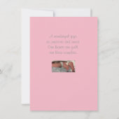 Faire-part Bienvenue bébé fille (Dos)