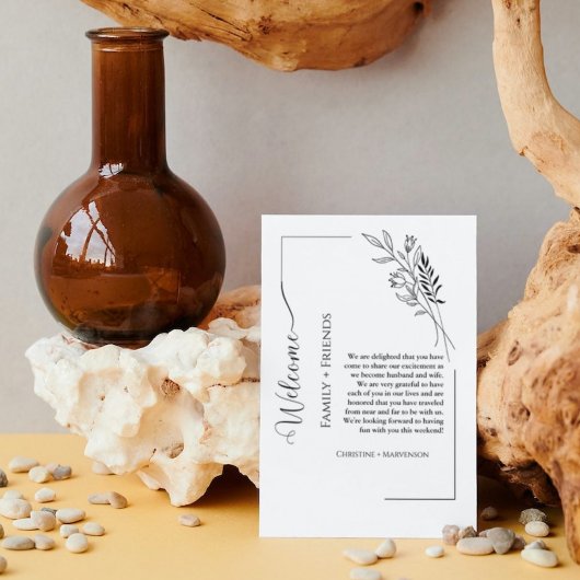 Faire-part Bienvenue de mariage en écriture moderne & weekend