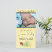 Faire-part bienvenue photo bébé (Debout devant)