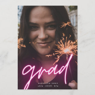 Faire-part Big Lumo Lights Grad Modern Photo University