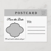 Faire-part Bingo Enregistrer la date Carte postale noire et b (Dos)