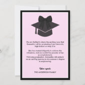 Faire-part Black Gingham Bow Photo Graduation (Dos)