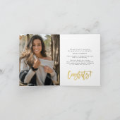 Faire-part Black Gold Modern Graduate Photo Classe De (Intérieur)