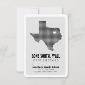 Faire-part Black Gone South, Y'All Moving (Devant)