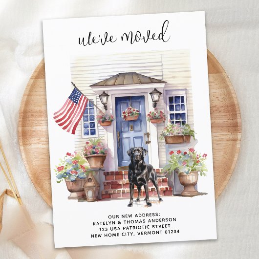 Faire-part Black Labrador Patriotic Personnalisé Chien Déména