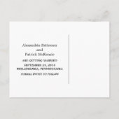 Faire-part Black Modern Deco Enregistrer la carte postale Dat (Dos)