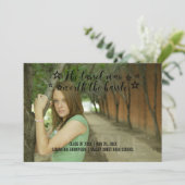 Faire-part Black Tassel Worth Hassle Photo Graduation (Debout devant)