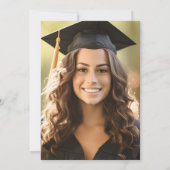 Faire-part Blak Bow Coquette Photo Graduation Cap Tassel (Dos)