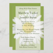 Faire-part blanc de marguerite (Devant / Derrière)