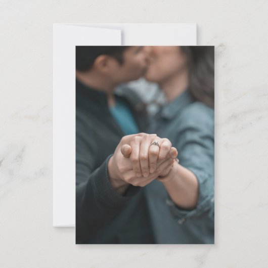 Faire-part Blanche Lily Botanique Floral Enregistrer La Date  (Dos)