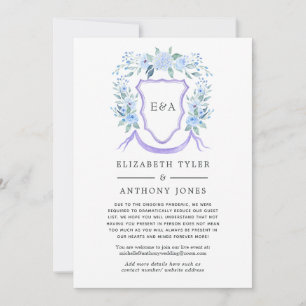 Faire-part Blason de monogramme floral Mariage Liste d'invité