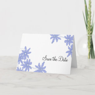 Faire-part Bleu Daisies Mariage Enregistrer la date