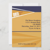 Faire-part Bleu et orange (Dos)