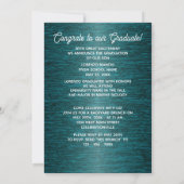 Faire-part Bleu foncé brillant Vert Graduation (Dos)
