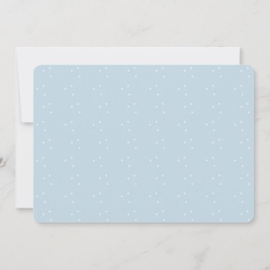 Faire-part Bleu initial simple Naissance (Dos)